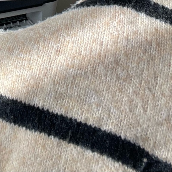 Striped Beige and Black Sweater - Picture 6 of 6